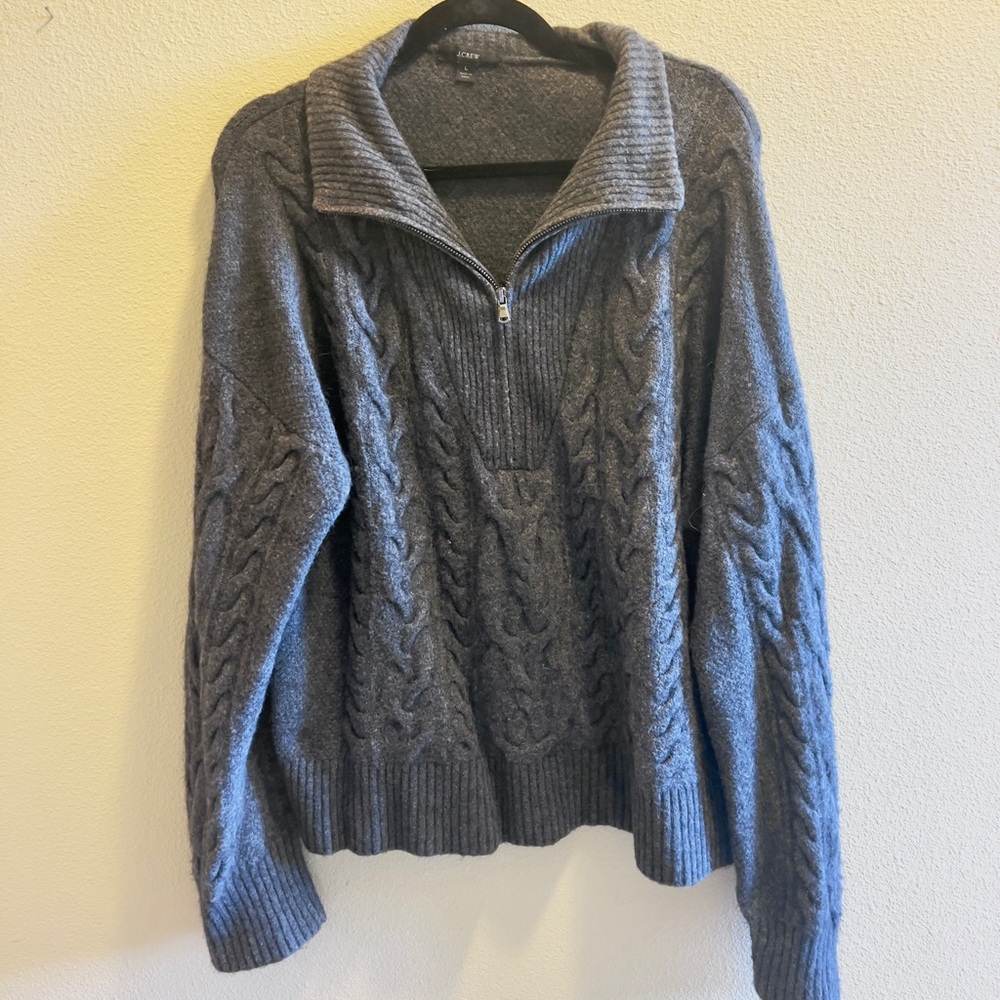 J.Crew Soft Marino Wool quarter zip